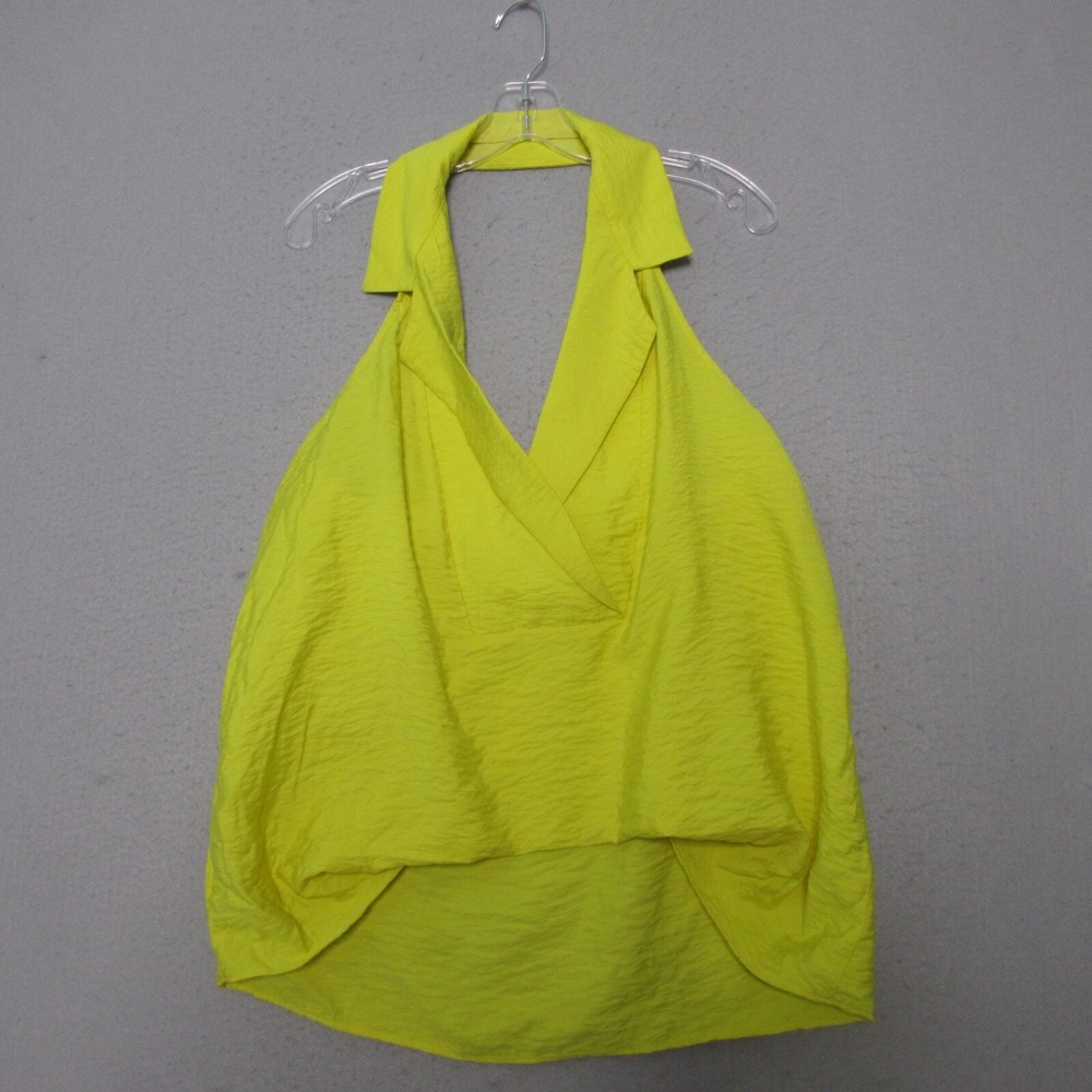 Anthropologie Top Large Yellow Halter‎ Backless Boho Bright Festival Beach